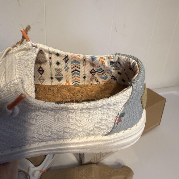 Hey Dude Wendy Shoes Womens Size 5 Boho White Crochet Natural Collection Casual - Picture 11 of 13